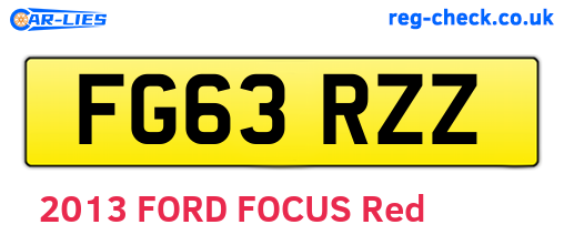 FG63RZZ are the vehicle registration plates.
