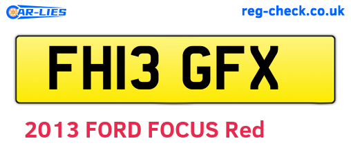 FH13GFX are the vehicle registration plates.