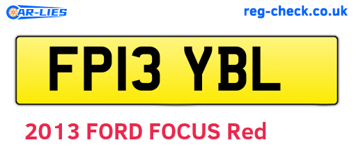 FP13YBL are the vehicle registration plates.