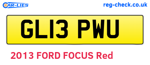 GL13PWU are the vehicle registration plates.