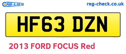 HF63DZN are the vehicle registration plates.
