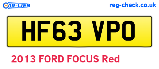 HF63VPO are the vehicle registration plates.