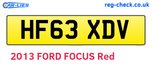 HF63XDV are the vehicle registration plates.