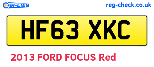 HF63XKC are the vehicle registration plates.