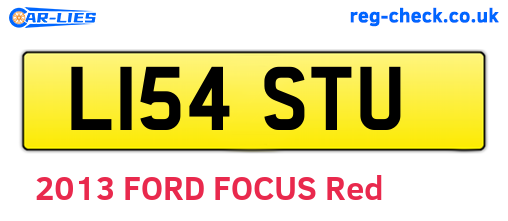 L154STU are the vehicle registration plates.