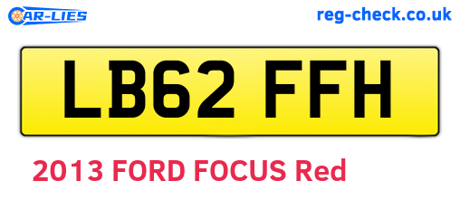 LB62FFH are the vehicle registration plates.