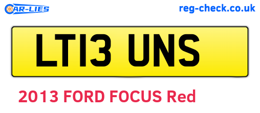 LT13UNS are the vehicle registration plates.