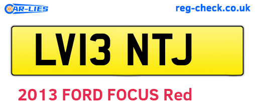 LV13NTJ are the vehicle registration plates.