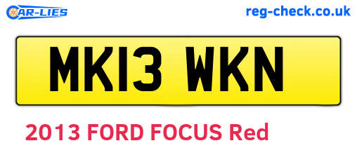 MK13WKN are the vehicle registration plates.