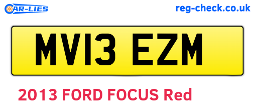 MV13EZM are the vehicle registration plates.