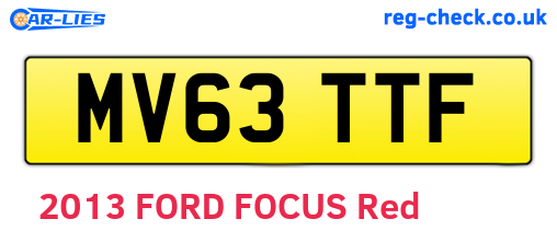 MV63TTF are the vehicle registration plates.