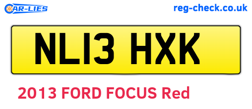 NL13HXK are the vehicle registration plates.