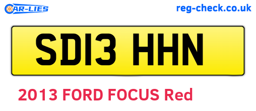 SD13HHN are the vehicle registration plates.