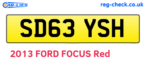 SD63YSH are the vehicle registration plates.
