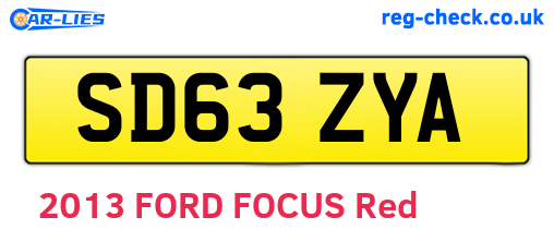 SD63ZYA are the vehicle registration plates.