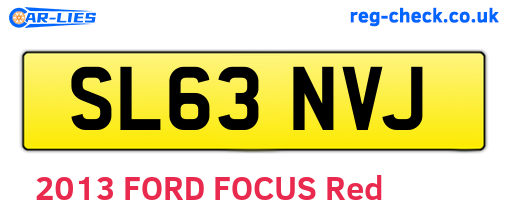 SL63NVJ are the vehicle registration plates.