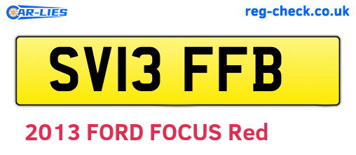 SV13FFB are the vehicle registration plates.