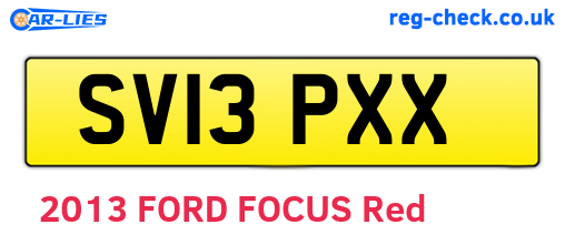 SV13PXX are the vehicle registration plates.