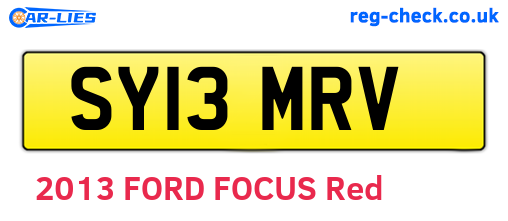 SY13MRV are the vehicle registration plates.