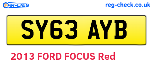 SY63AYB are the vehicle registration plates.