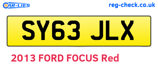 SY63JLX are the vehicle registration plates.