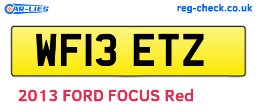 WF13ETZ are the vehicle registration plates.