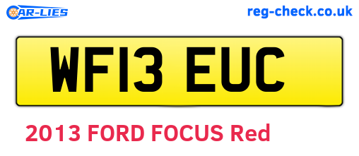 WF13EUC are the vehicle registration plates.