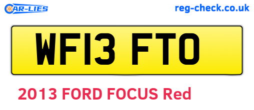 WF13FTO are the vehicle registration plates.