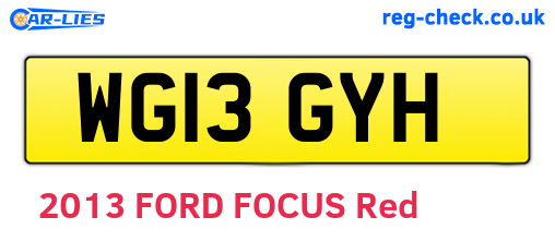 WG13GYH are the vehicle registration plates.