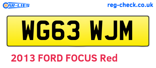 WG63WJM are the vehicle registration plates.