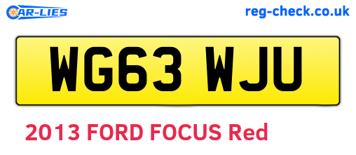 WG63WJU are the vehicle registration plates.