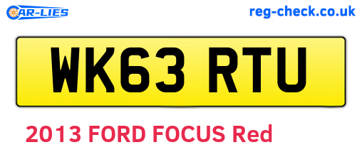 WK63RTU are the vehicle registration plates.