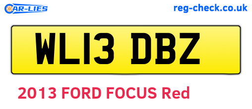 WL13DBZ are the vehicle registration plates.