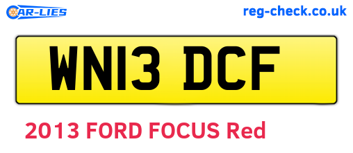 WN13DCF are the vehicle registration plates.