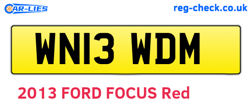 WN13WDM are the vehicle registration plates.