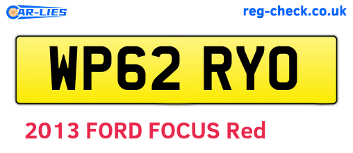 WP62RYO are the vehicle registration plates.