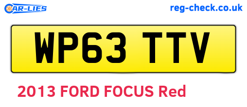 WP63TTV are the vehicle registration plates.