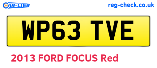 WP63TVE are the vehicle registration plates.