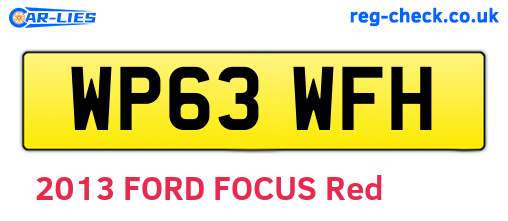 WP63WFH are the vehicle registration plates.