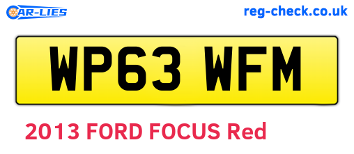 WP63WFM are the vehicle registration plates.