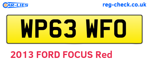 WP63WFO are the vehicle registration plates.