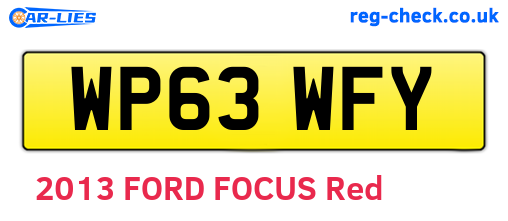 WP63WFY are the vehicle registration plates.