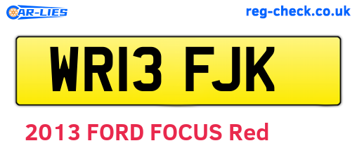 WR13FJK are the vehicle registration plates.