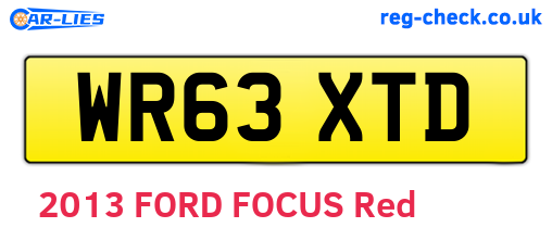 WR63XTD are the vehicle registration plates.