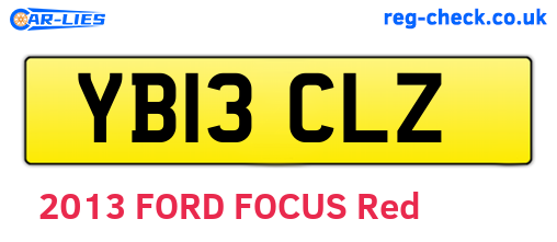 YB13CLZ are the vehicle registration plates.