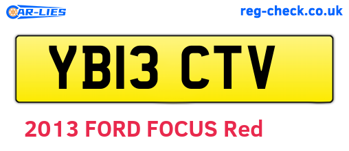 YB13CTV are the vehicle registration plates.