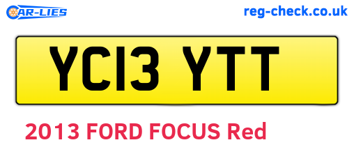 YC13YTT are the vehicle registration plates.