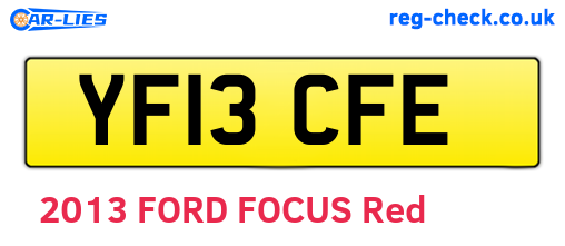 YF13CFE are the vehicle registration plates.