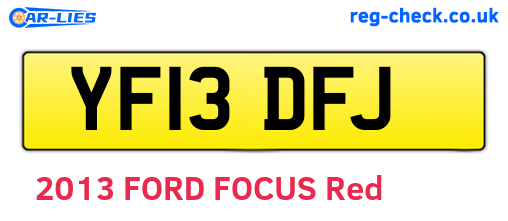YF13DFJ are the vehicle registration plates.