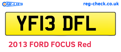 YF13DFL are the vehicle registration plates.